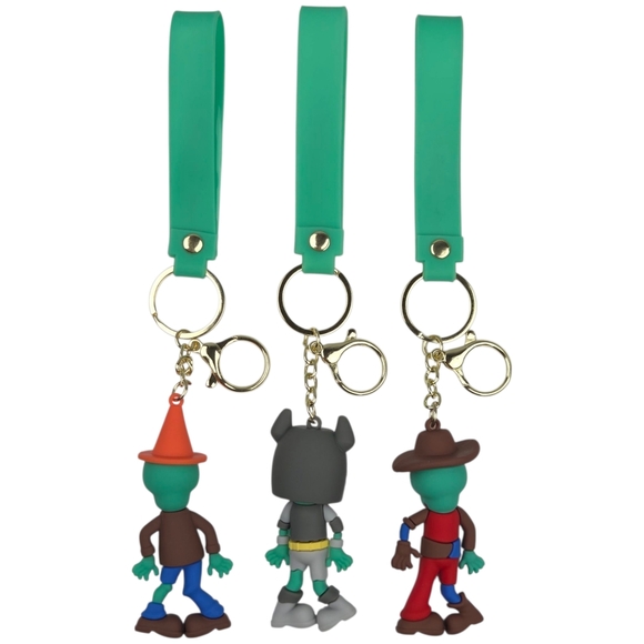 Plants Vs Zombies 3D Zombie Character Keychains Set of 3 - Picture 3 of 4